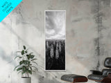 Lupine Field, Blooming Flowers, Meadow Horizon, Framed Canvas Print, Botanical Wall Art, Bedroom Decor, Nature-Inspired, Boho Floral Art