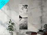 Muddy River Curve, Autumn Skies, Cracked Earth Flow, Canvas Print, Fall Nature Wall Art, Farmhouse Decor, Earth Tone Photography