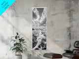 Sparkling Ocean, Cloud Horizon, Sea Breeze, Framed Canvas Print, Bright Coastal Art, Bathroom or Living Room Summer Vibe Wall Decor
