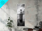 Weathered Bottle Beach, Abandoned Object Art, Coastal Still Life Print, Rustic Nautical Wall Decor, Studio or Bar Area, Canvas Print