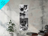 Coral Reef, Tropical Island, Split Ocean View, Canvas Print, Coastal Bathroom Decor, Underwater Photography Art, Island Escape Style