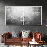 Fishing Pole, Water Focus, Tranquil Reflections, Minimalist Angler Art, Canvas Print, Cabin Wall Art, Lakehouse Decor
