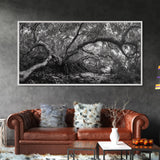 Mangrove Roots, Twisted Forest, Wild Nature, Moody Jungle, Framed Canvas Print, Rustic Living Room Art, Woodland Decor, Boho Vibes
