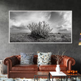 Desert Coral Plant, Dry Earth Botanical, Surreal Nature Texture, Minimal Wild Scene, Canvas Print, Office Wall Art, Earthy Decor