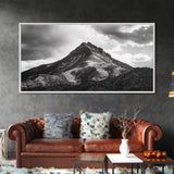 Mountain Peak, Majestic Range, Moody Skies, Canvas Print, Wilderness Wall Art, Cabin Decor, Adventure Style, Nature Inspired Room