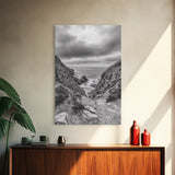 Ocean Cliffs, Rugged Coast, Seascape Photography, Travel Inspiration, Canvas Print, Hallway Wall Art, Coastal Modern Decor, Ocean View