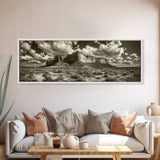 Desert Plateau, Cloudscape Drama, Western Landscape, Large Wall Art, Canvas Print, Rustic Home Decor, Minimalist Nature Art, Office Wall Decor