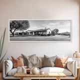 Spanish Ranch, Desert Landscape, Tranquil Home, Canvas Print, Southwestern Wall Art, Neutral Tones, Living Room Decor, Rustic Home Style