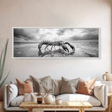 Giant Scorpion Beach, Surreal Creature, Dark Fantasy, Ocean Monster, Framed Canvas Print, Halloween Wall Art, Teen Room Decor, Bedroom Art