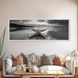 Starfish Beach, Moody Ocean, Calm Sunset, Canvas Print, coastal home decor, bathroom beach art, ocean lover gift, marine wall decor