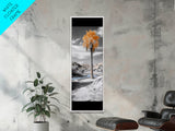 Orange Palm, Desert Oasis, Tropical Escape, Surreal Nature Scene, Framed Canvas Print, Boho Bathroom Wall Art, Desert Decor, Bedroom Decor