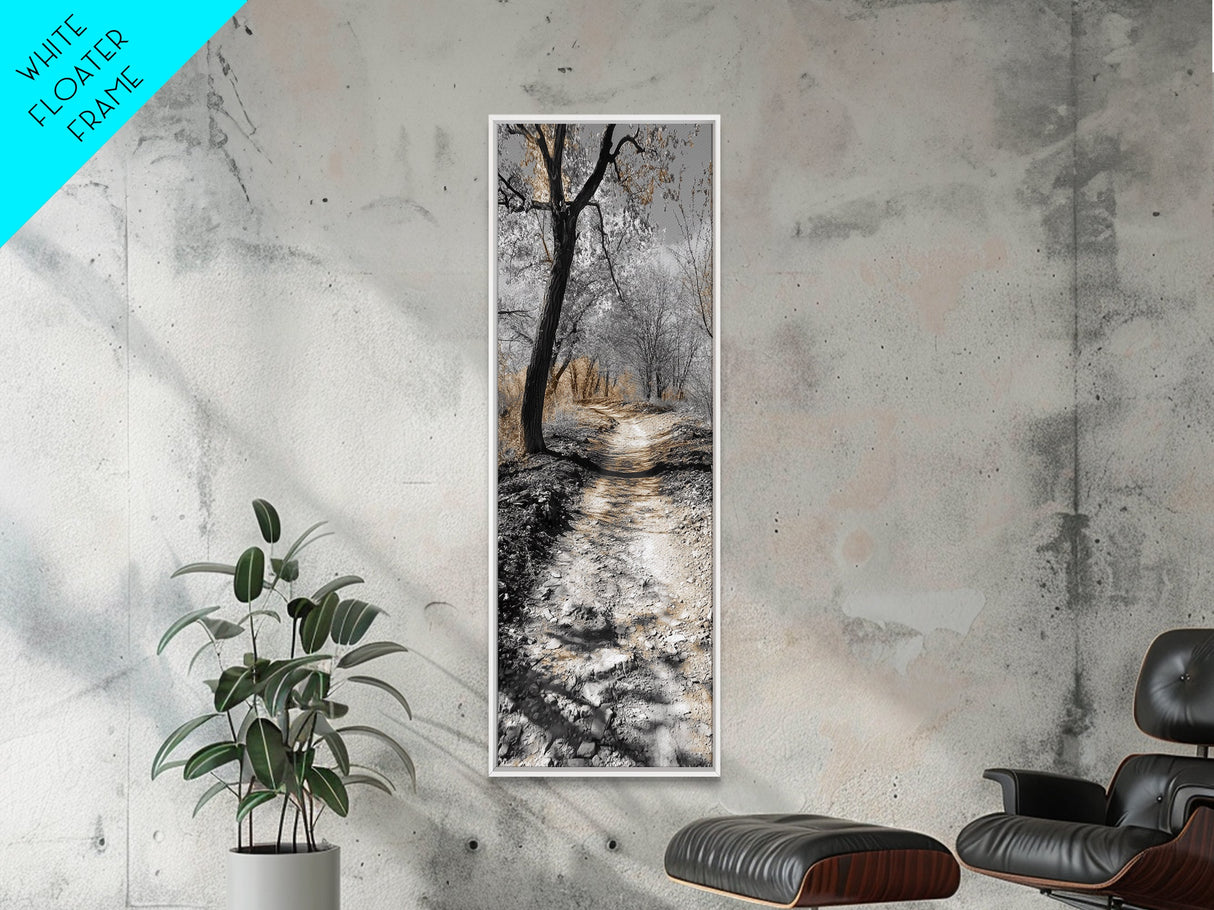 Forest Trail, Autumn Path, Nature Escape, Earthy Journey, Canvas Print, Rustic Fall Wall Art, Entryway or Hallway Decor, Woodland Landscape