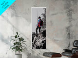 Fishing Man, Nature Art, Adventure Wall Decor, Outdoor Lifestyle, Framed Canvas Print, Cabin Art, Rustic Decor, Masculine Bedroom Wall Art