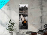 Floating Log, Woodland Print, Nature Photography, Rustic Home Decor, Canvas Print, Cabin Wall Art, Minimalist Lake House Style
