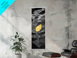 Yellow Leaf, Floating Leaf, Autumn Water Art, Nature Minimalism, Canvas Print, Zen Decor, Bathroom Wall Art, Fall Inspired Artwork