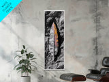 Stone Leaf, Earth Tones, Nature Fossil, Ancient Texture, Framed Canvas Print, Fall Wall Art, Rustic Decor Accent, Boho Nature Artwork