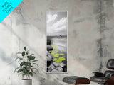 Lily Pads, Serene Pond, Nature Reflection, Framed Canvas Print, Minimalist Landscape Art, Bathroom Wall Art, Tranquil Modern Decor