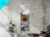 Mining Truck, Industrial Power, Bold Machinery, Construction Scene, Canvas Print, garage wall art, boys room decor, grunge wall art