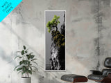 Tree of Life, Cliff Growth, Resilience Symbol, Nature Power, Framed Canvas Print, motivational office art, surreal landscape decor