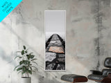 Stone Pathway, Tranquil Jetty, Ocean Horizon, Minimalist Art, Framed Canvas Print, Coastal Decor, Entryway Wall Art