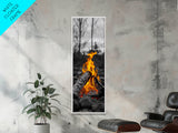 Ember Glow, Campfire Evening, Rustic Firelight, Canvas Print, Autumn Wall Art, Nature Photography, Minimalist Adventure Decor