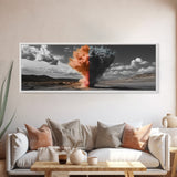 Smoke Burst, Desert Sky, Abstract Explosion, Bold Nature, Canvas Print, Eclectic Decor, Living Room Wall Art, Dramatic Statement