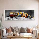 Colorful Lizard Art, Vibrant Reptile Closeup, Wildlife Macro, Canvas Print, Bold Nature Decor, Kids Room Wall Art, Bedroom Wall Art