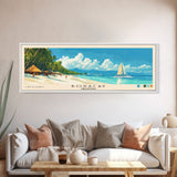 Boracay, Philippines Panoramic Print, Vacation Gift, Philippines Wall Art, Beach Painting, Beach Decor, Large Wall Art, Wood Frame Art
