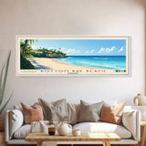 Bottom Bay Beach, Barbados Panoramic Beach Print, Vacation Gift, Barbados Wall Art, Framed Canvas Print, Framed Beach Painting