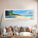 Bowman’s Beach, Florida Panoramic Print, Vacation Gift, Florida Wall Art, Beach Painting, Beach Decor, Large Wall Art, Wood Frame Art