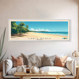 Cable Beach, Australia Panoramic Beach Print, Vacation Gift, Australia Wall Art, Framed Canvas Print, Framed Beach Painting
