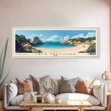 Cala Pregonda, Spain Panoramic Print, Vacation Gift, Spain Wall Art, Beach Painting, Beach Decor, Beach Or Lakehouse Art