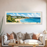 Captain's Bay, Anguila Panoramic Print, Vacation Gift, Anguila Wall Art, Beach Painting, Beach Decor, Beach Or Lakehouse Art