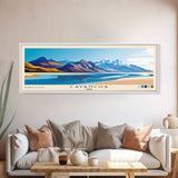 Cavancha, Chile Panoramic Print, Vacation Gift, Chile Wall Art, Beach Painting, Beach Decor, Large Wall Art, Wood Frame Art