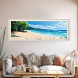 Champagne Beach, Vanuatu Panoramic Beach Print, Vacation Gift, Vanuatu Wall Art, Framed Canvas Print, Framed Beach Painting
