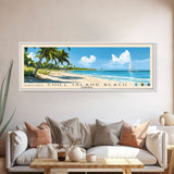 Chill Island Beach, Bahamas Panoramic Beach Print, Vacation Gift, Bahamas Wall Art, Beach Painting, Beach Decor, Beach Painting