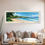 Crane Beach, Barbados Panoramic Beach Print, Vacation Gift, Barbados Wall Art, Beach Painting, Beach Decor, Beach Painting