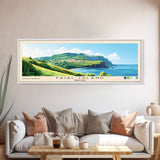 Faial Island, Portugal Panoramic Print, Vacation Gift, Portugal Wall Art, Beach Painting, Beach Decor, Large Wall Art, Wood Frame Art