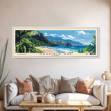 Gardner Bay, Ecuador Panoramic Beach Print, Vacation Gift, Ecuador Wall Art, Beach Painting, Beach Decor, Beach Painting