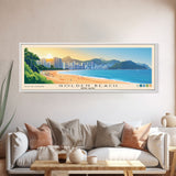 Golden Beach, Hong Kong Panoramic Beach Print, Vacation Gift, Hong Kong Wall Art, Beach Painting, Beach Decor, Beach Painting