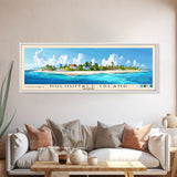 Hulhumale Island, Maldives Panoramic Beach Print, Vacation Gift, Maldives Wall Art, Framed Canvas Print, Framed Beach Painting