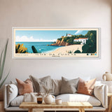 Ilha da Fuseta, Portugal Panoramic Print, Vacation Gift, Portugal Wall Art, Beach Painting, Beach Decor, Large Wall Art, Wood Frame Art