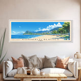 Konyaaltı Beaches, Turkey Panoramic Print, Vacation Gift, Turkey Wall Art, Beach Painting, Beach Decor, Beach Or Lakehouse Art