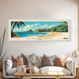 Playa Blanca, Colombia Panoramic Beach Print, Vacation Gift, Colombia Wall Art, Beach Painting, Beach Decor, Beach Painting