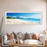 Whitehaven Beach, Australia Panoramic Beach Print, Vacation Gift, Australia Wall Art, Beach Painting, Beach Decor, Beach Painting