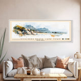 Boulders Beach, Cape Town, South Africa Watercolor Print, Vacation Gift, South Africa Wall Art, Beach Painting, Beach Decor, Large Wall Art, Wood Frame Art