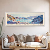 Cala Pregonda, Spain Watercolor Print, Vacation Gift, Spain Wall Art, Beach Painting, Beach Decor, Large Wall Art, Wood Frame Art