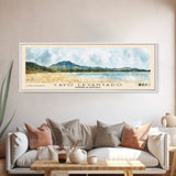 Cayo Levantado, Dominican Republic Watercolor Print, Vacation Gift, Dominican Republic Wall Art, Beach Painting, Beach Decor, Large Wall Art, Wood Frame Art