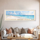 Cruise Center Beach, Turks and Caicos Watercolor Print, Vacation Gift, Turks and Caicos Wall Art, Beach Painting, Beach Decor, Large Wall Art, Wood Frame Art
