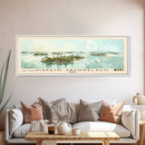 Marajó Archipelago, Brazil Watercolor Print, Vacation Gift, Brazil Wall Art, Beach Painting, Beach Decor, Large Wall Art, Wood Frame Art